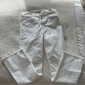 Mother The Insider Crop Step Fray Jeans